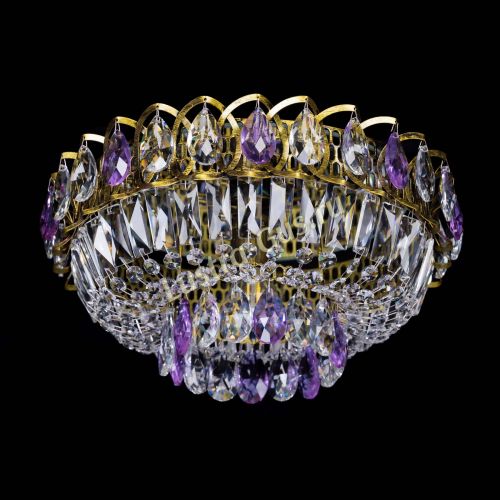 Люстра Астра Бутон №1 фиолетовая под бронзу в Сочи Гусь Хрустальный