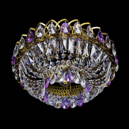 Люстра Астра Бутон №1 фиолетовая под бронзу в Сочи Гусь Хрустальный