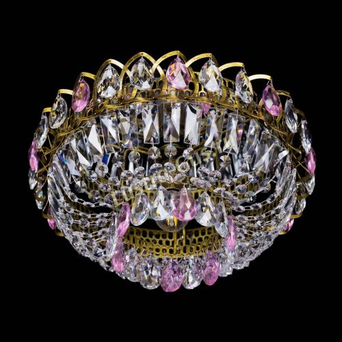 Люстра Астра Бутон №1 розовая под бронзу в Сочи Гусь Хрустальный