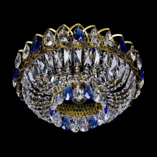 Люстра Астра Бутон №1 синяя под бронзу в Сочи Гусь Хрустальный