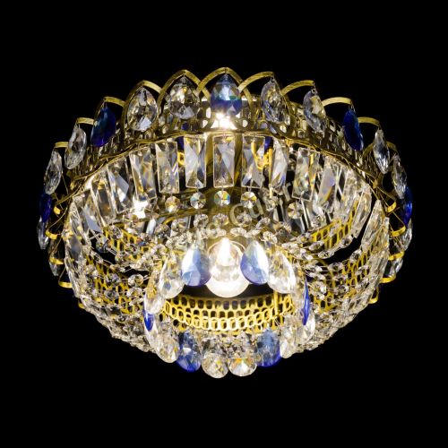 Люстра Астра Бутон №1 синяя под бронзу в Сочи Гусь Хрустальный