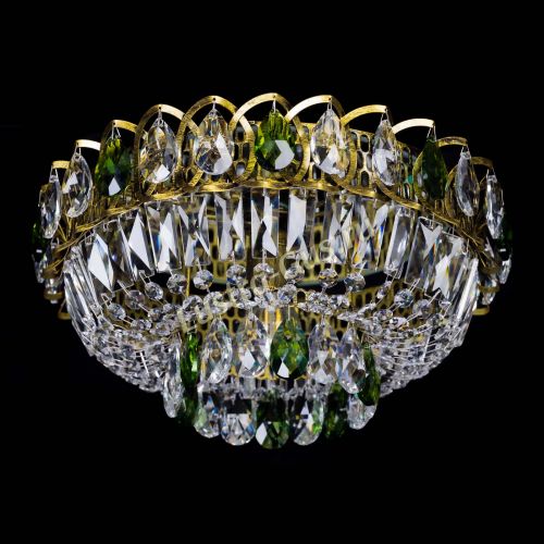 Люстра Астра Бутон №1 зеленая под бронзу в Сочи Гусь Хрустальный