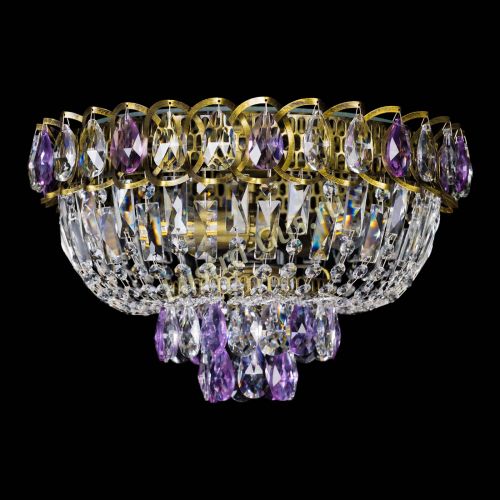 Люстра Астра Бутон №3 фиолетовая под бронзу в Сочи Гусь Хрустальный