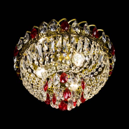 Люстра Астра Бутон №3 красная под бронзу в Сочи Гусь Хрустальный