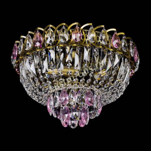 Люстра Астра Бутон №3 розовая под бронзу в Сочи Гусь Хрустальный