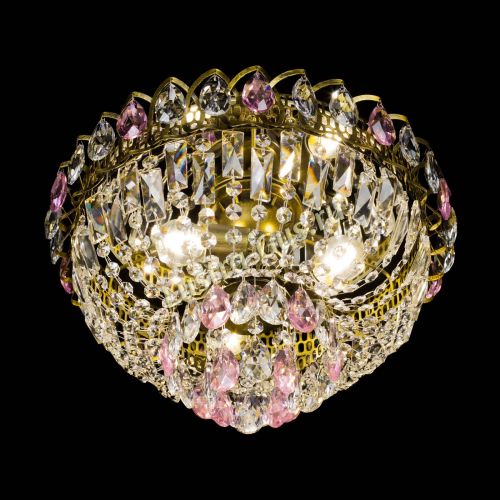 Люстра Астра Бутон №3 розовая под бронзу в Сочи Гусь Хрустальный