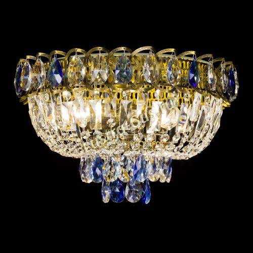 Люстра Астра Бутон №3 синяя под бронзу в Сочи Гусь Хрустальный