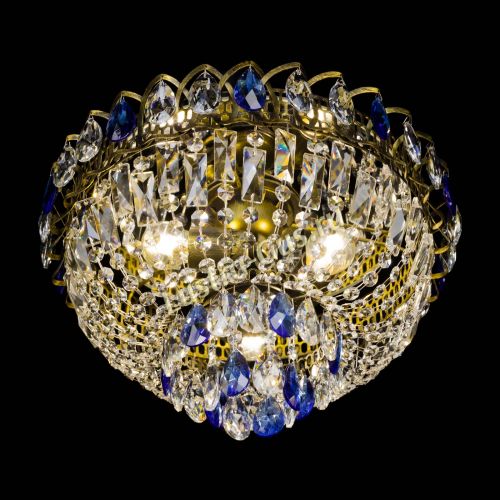 Люстра Астра Бутон №3 синяя под бронзу в Сочи Гусь Хрустальный
