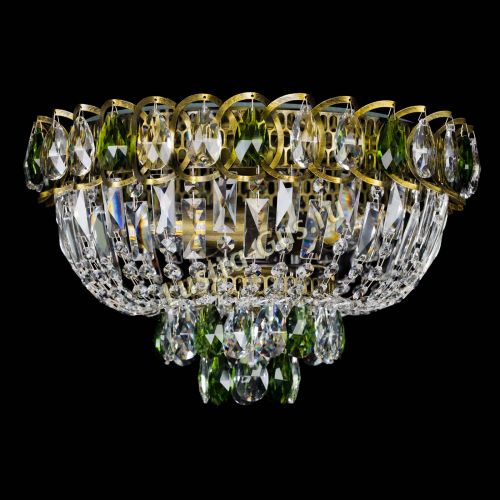 Люстра Астра Бутон №3 зеленая под бронзу в Сочи Гусь Хрустальный