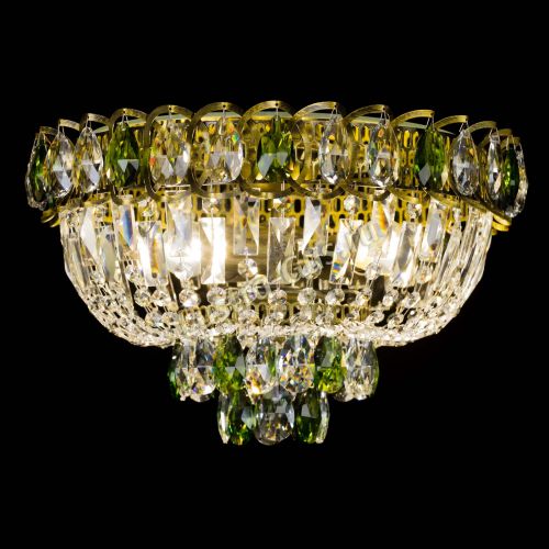 Люстра Астра Бутон №3 зеленая под бронзу в Сочи Гусь Хрустальный