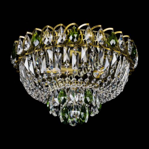 Люстра Астра Бутон №3 зеленая под бронзу в Сочи Гусь Хрустальный