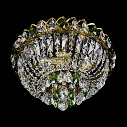 Люстра Астра Бутон №3 зеленая под бронзу в Сочи Гусь Хрустальный