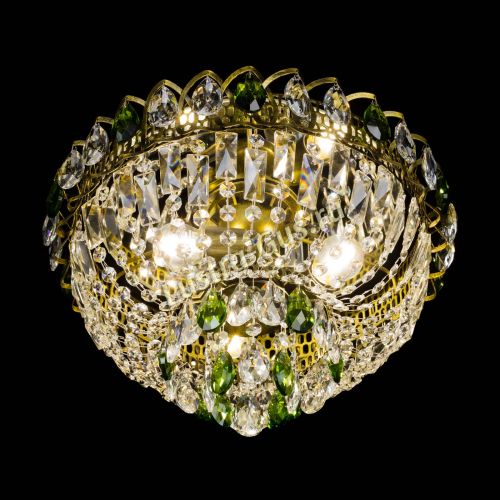 Люстра Астра Бутон №3 зеленая под бронзу в Сочи Гусь Хрустальный