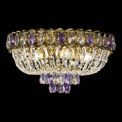 Люстра Астра Бутон №5 фиолетовая под бронзу в Сочи Гусь Хрустальный