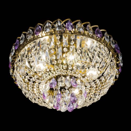 Люстра Астра Бутон №5 фиолетовая под бронзу в Сочи Гусь Хрустальный