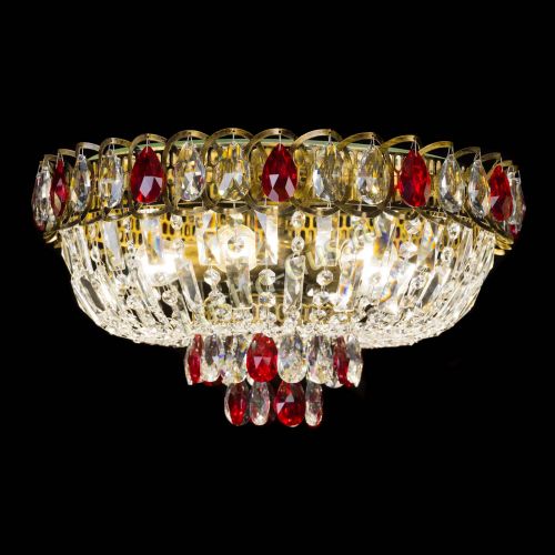 Люстра Астра Бутон №5 красная под бронзу в Сочи Гусь Хрустальный
