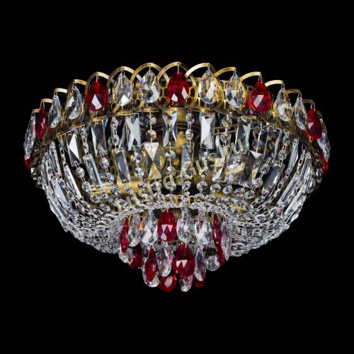 Люстра Астра Бутон №5 красная под бронзу в Сочи Гусь Хрустальный