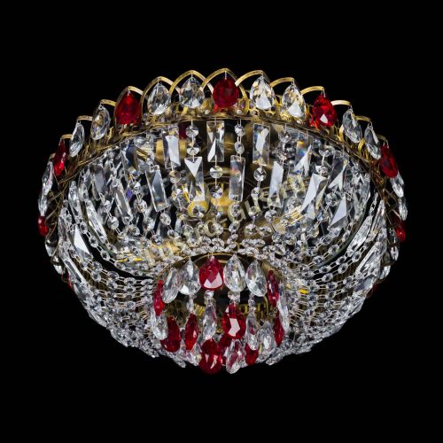 Люстра Астра Бутон №5 красная под бронзу в Сочи Гусь Хрустальный