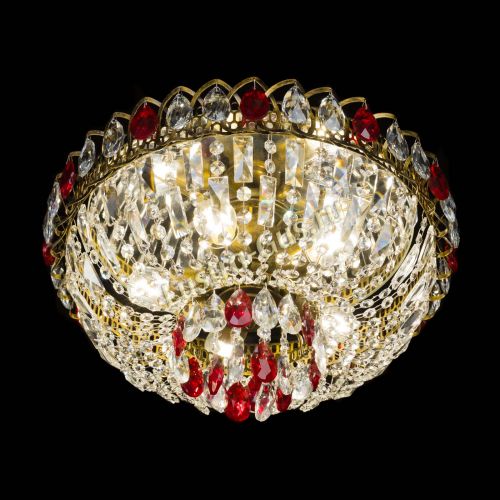 Люстра Астра Бутон №5 красная под бронзу в Сочи Гусь Хрустальный