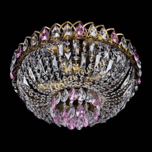 Люстра Астра Бутон №5 розовая под бронзу в Сочи Гусь Хрустальный