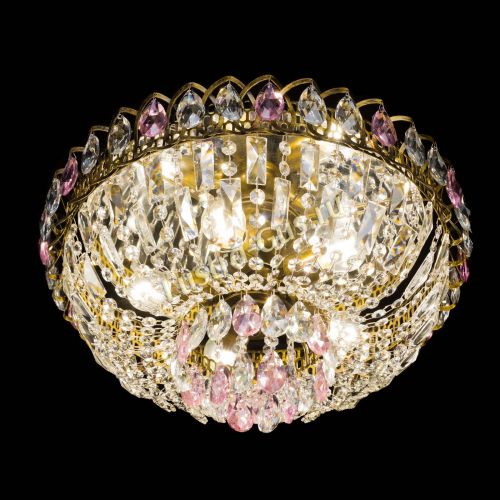 Люстра Астра Бутон №5 розовая под бронзу в Сочи Гусь Хрустальный