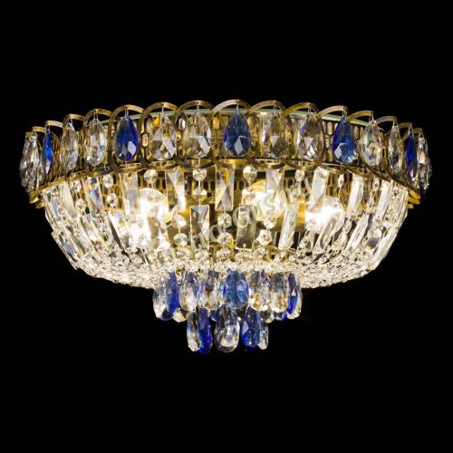 Люстра Астра Бутон №5 синяя под бронзу в Сочи Гусь Хрустальный