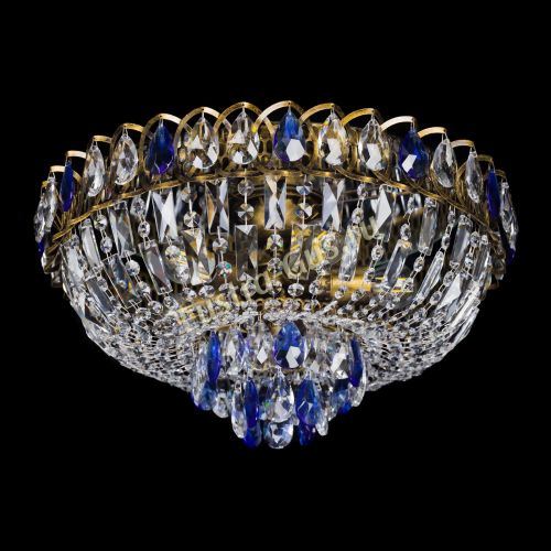 Люстра Астра Бутон №5 синяя под бронзу в Сочи Гусь Хрустальный