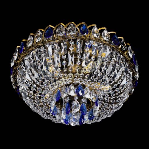 Люстра Астра Бутон №5 синяя под бронзу в Сочи Гусь Хрустальный