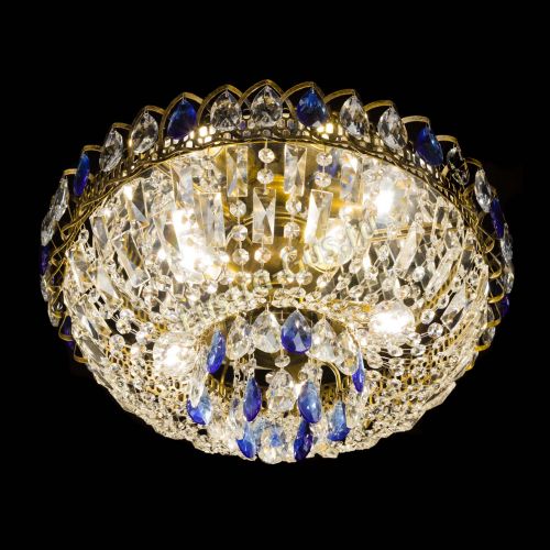 Люстра Астра Бутон №5 синяя под бронзу в Сочи Гусь Хрустальный