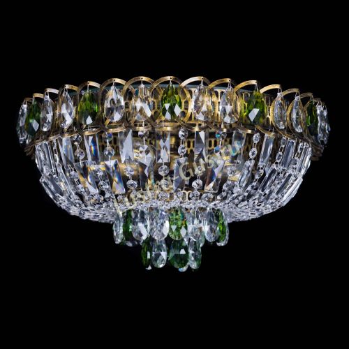 Люстра Астра Бутон №5 зеленая под бронзу в Сочи Гусь Хрустальный