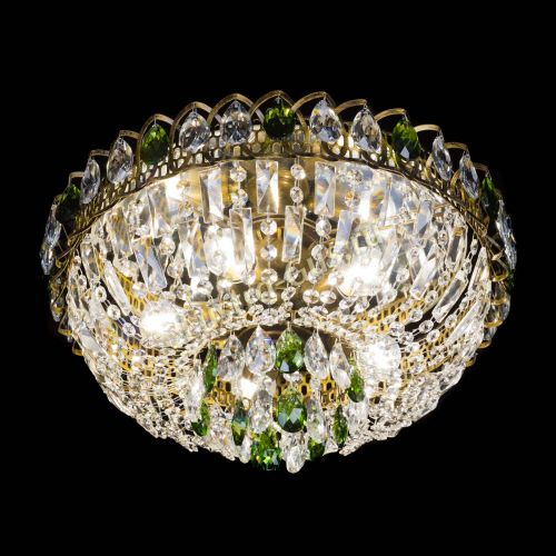 Люстра Астра Бутон №5 зеленая под бронзу в Сочи Гусь Хрустальный