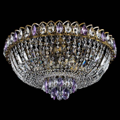 Люстра Астра Бутон №6 под бронзу Фиолетовая в Сочи Гусь Хрустальный