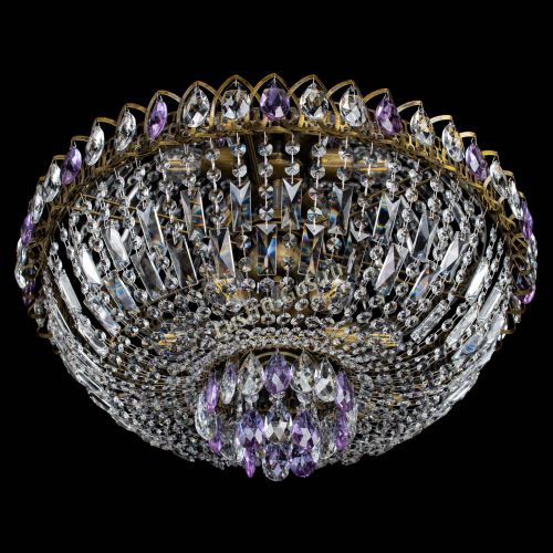 Люстра Астра Бутон №6 под бронзу Фиолетовая в Сочи Гусь Хрустальный