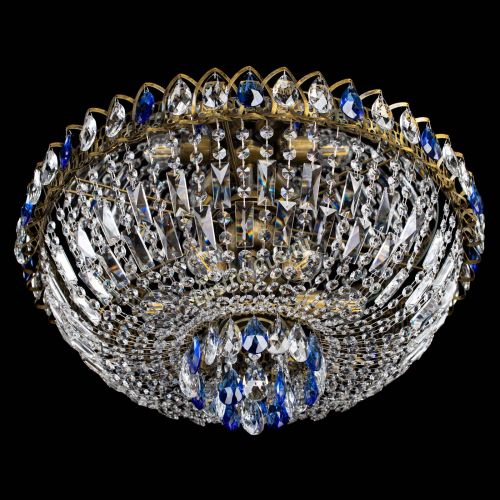 Люстра Астра Бутон №6 под бронзу Синяя в Сочи Гусь Хрустальный