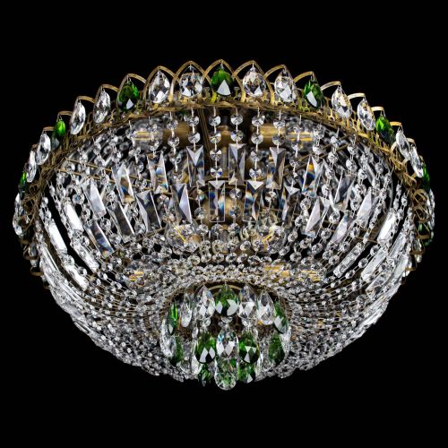 Люстра Астра Бутон №6 под бронзу Зеленая в Сочи Гусь Хрустальный