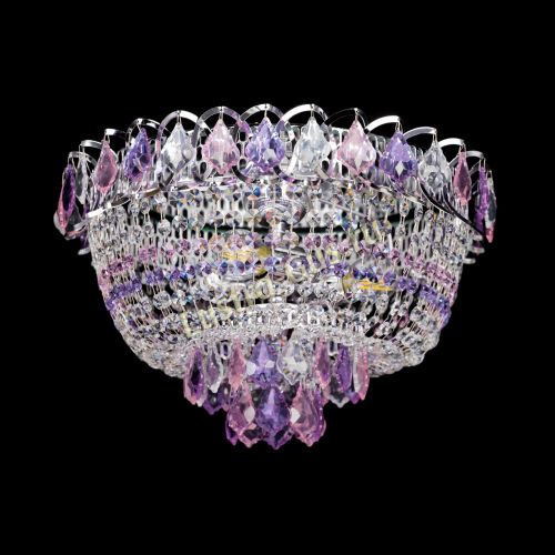 Люстра Астра дубик ровозо-фиолетовая в Сочи Гусь Хрустальный