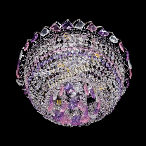 Люстра Астра дубик ровозо-фиолетовая в Сочи Гусь Хрустальный