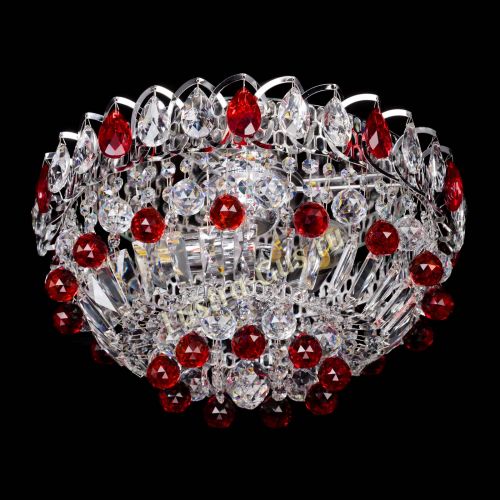 Люстра Астра Шар №3 Красная в Сочи Гусь Хрустальный