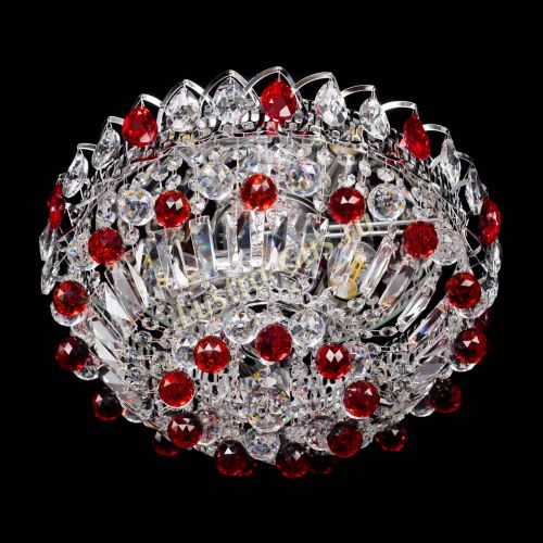 Люстра Астра Шар №3 Красная в Сочи Гусь Хрустальный