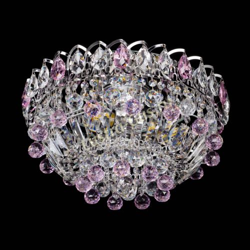 Люстра Астра Шар №3 Розовая в Сочи Гусь Хрустальный