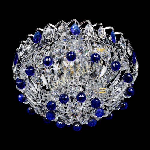 Люстра Астра Шар №3 Синяя в Сочи Гусь Хрустальный