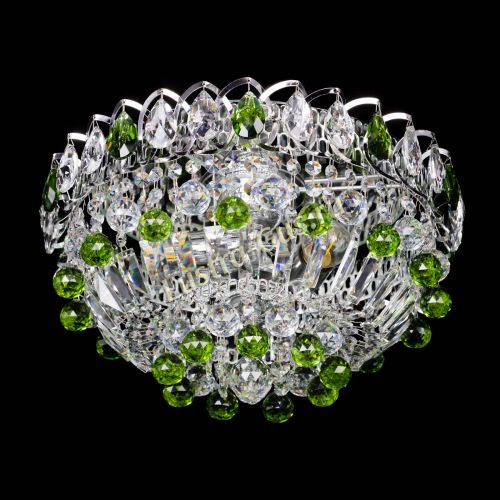 Люстра Астра Шар №3 Зеленая в Сочи Гусь Хрустальный