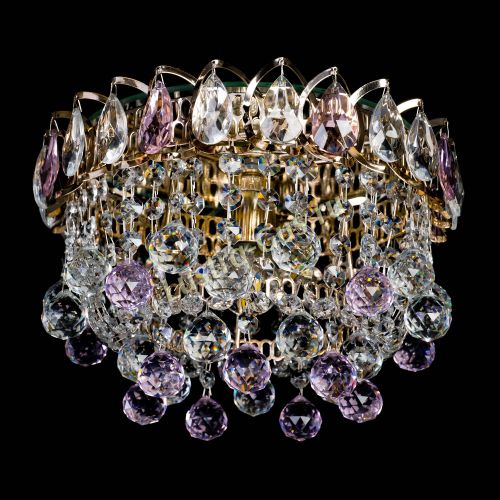 Люстра Астра Шар розовая в Сочи Гусь Хрустальный