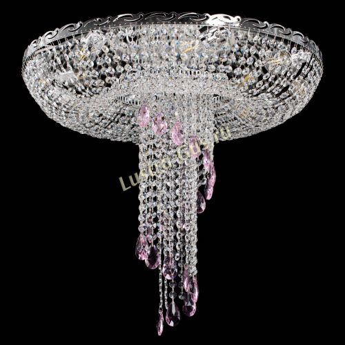 Люстра Диана №1 розовая в Сочи Гусь Хрустальный