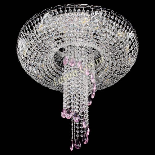 Люстра Диана №1 розовая в Сочи Гусь Хрустальный