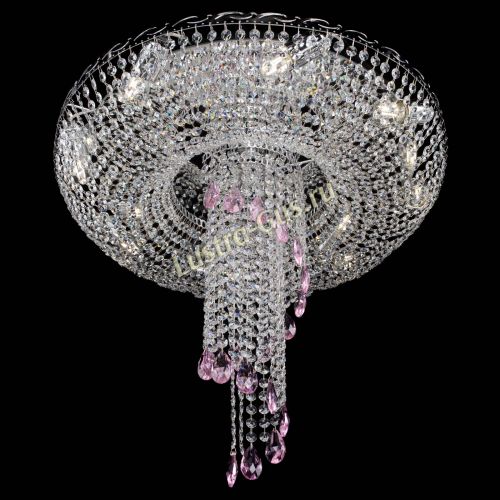 Люстра Диана №1 розовая в Сочи Гусь Хрустальный