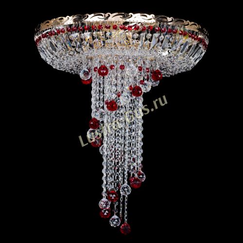 Люстра Диана №6 Шар 30 красная в Сочи Гусь Хрустальный