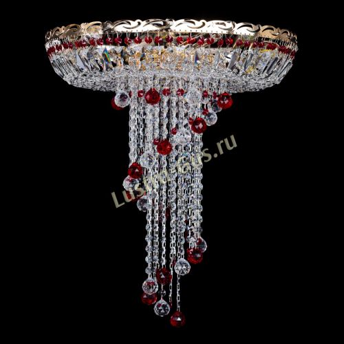 Люстра Диана №6 Шар 30 красная в Сочи Гусь Хрустальный