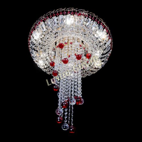 Люстра Диана №6 Шар 30 красная в Сочи Гусь Хрустальный