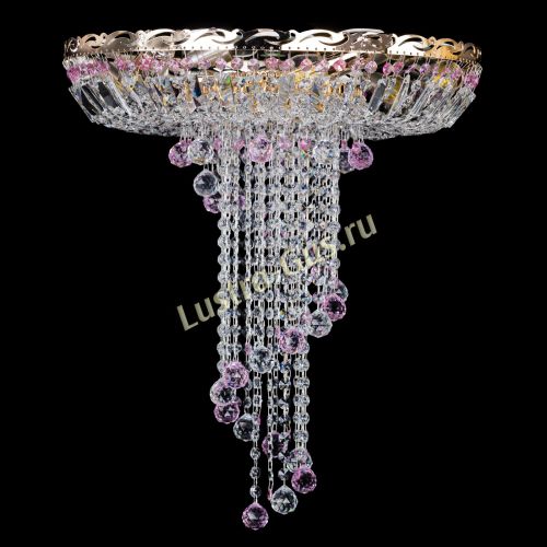Люстра Диана №6 Шар 30 розовая в Сочи Гусь Хрустальный